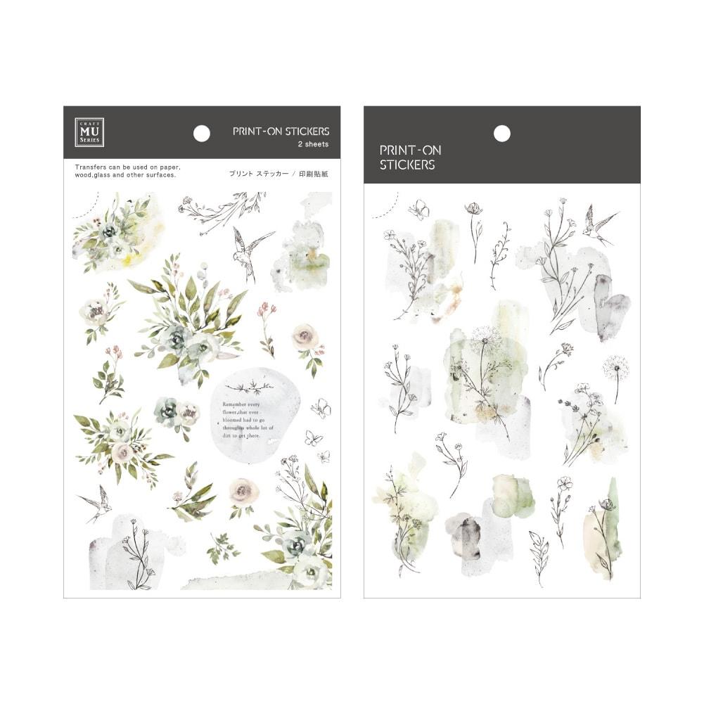 MU Craft Print-On Sticker - 150 Flower & Bird