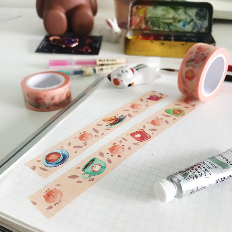 QIARA TEOR Washi Tape Cat-fe