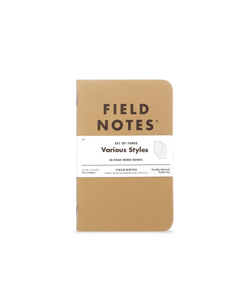 FIELD NOTES Original Kraft 3Packs