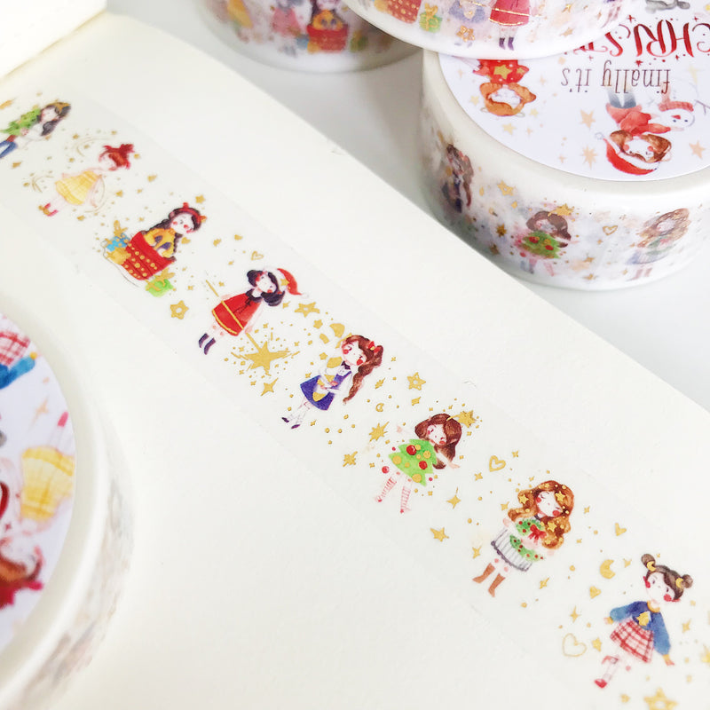 QIARA TEOR Gold Foil Tape Finally It's Christmas