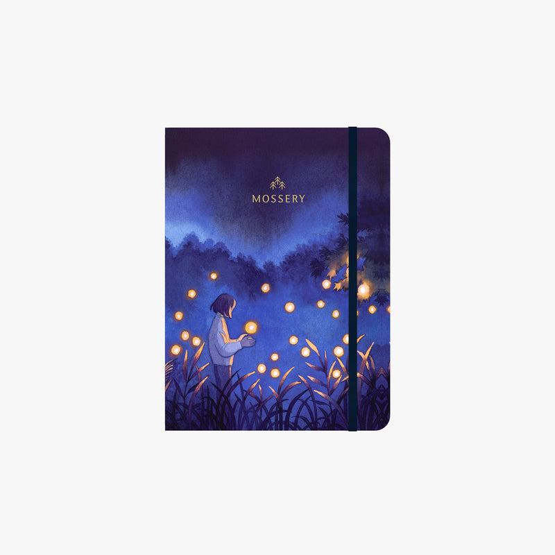 MOSSERY Medium Wire-O Notebook-Hardcover Fireflies