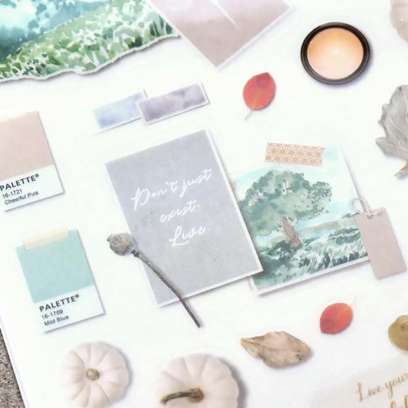 MU Craft Print-On Sticker Leaves & Notes 138