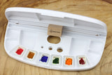 Plastic Oval Palette Box 12 pans White