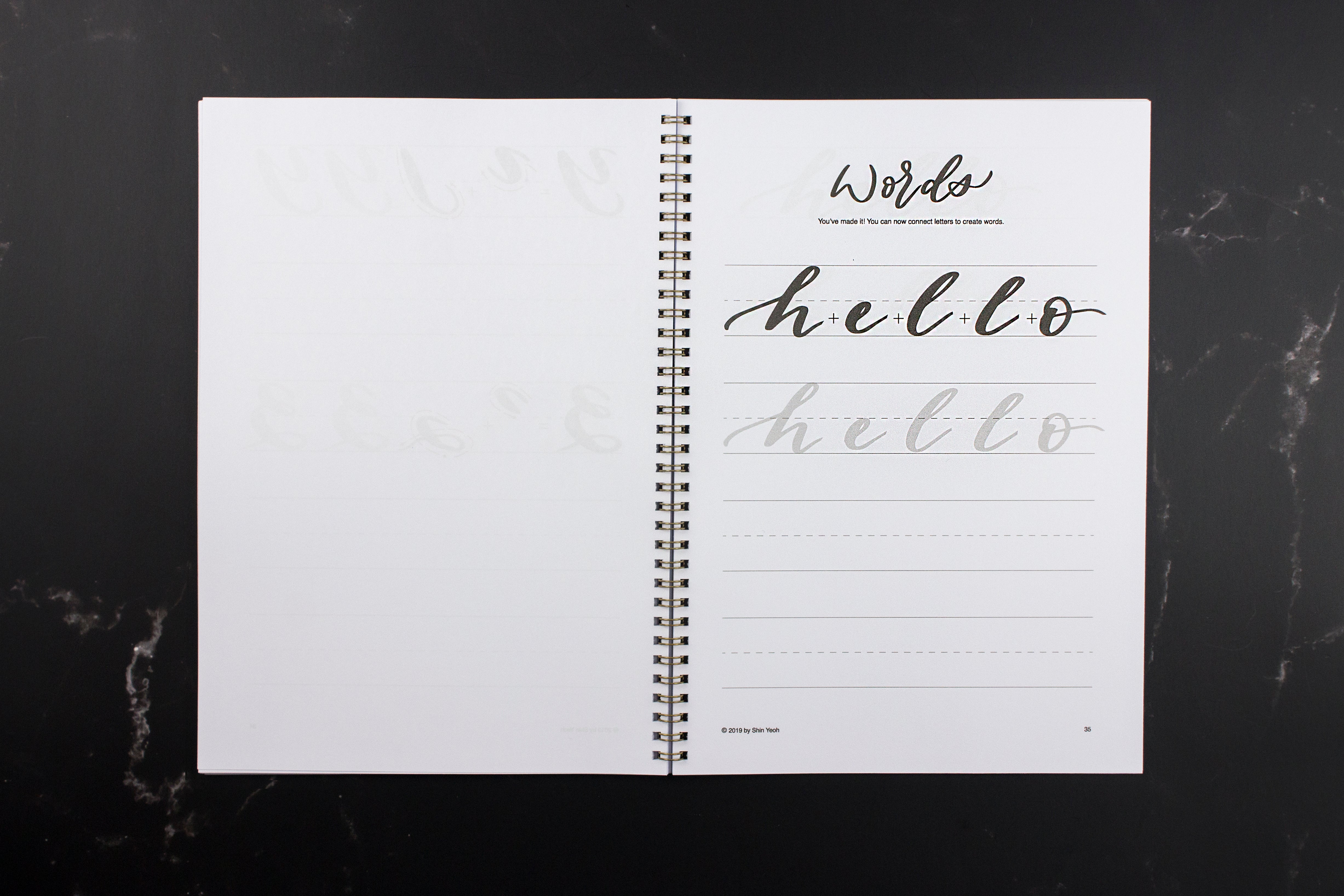 Watercolor Lettering Practice Sheets-New Edition