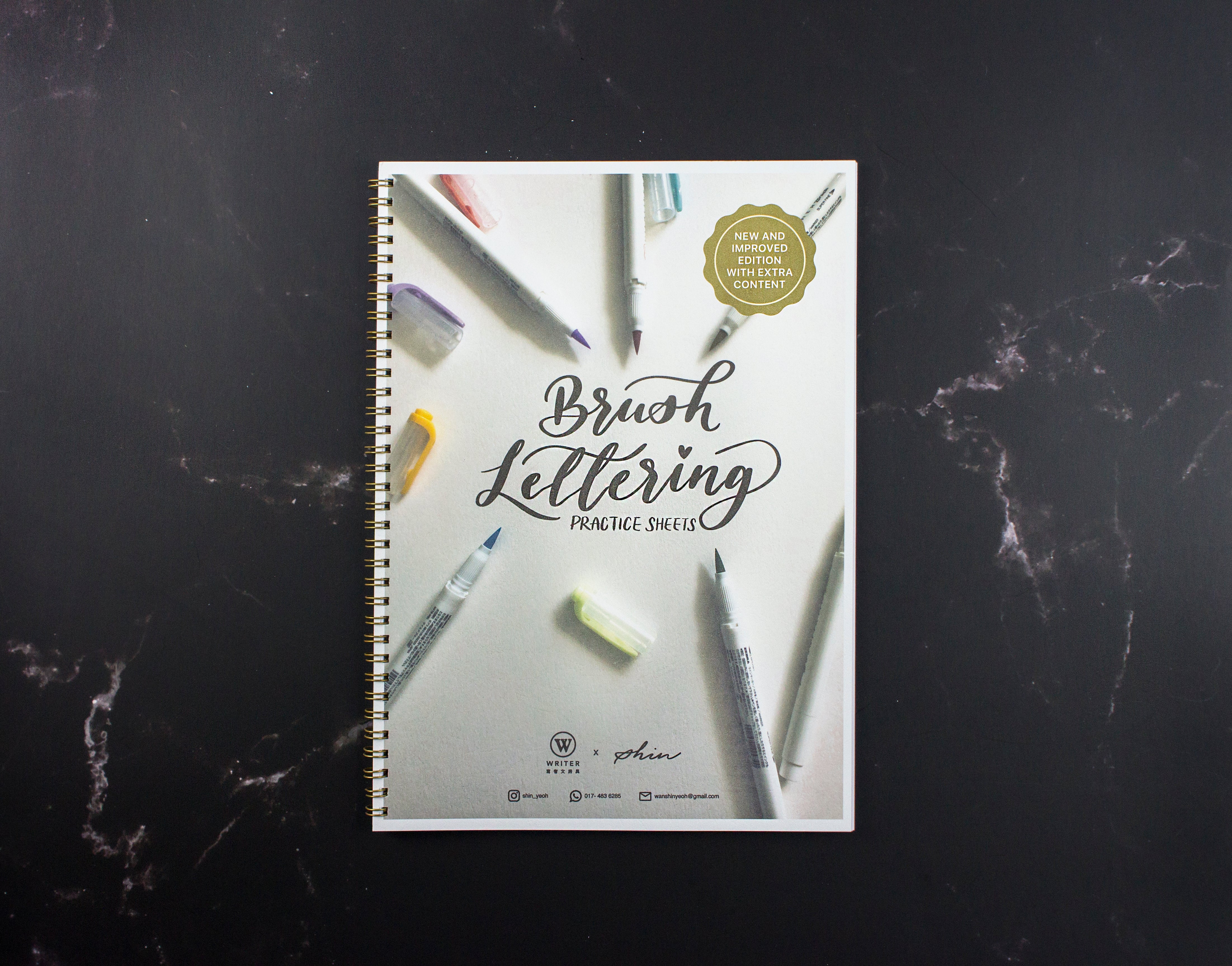 Brush Lettering Practice Sheets-New Edition