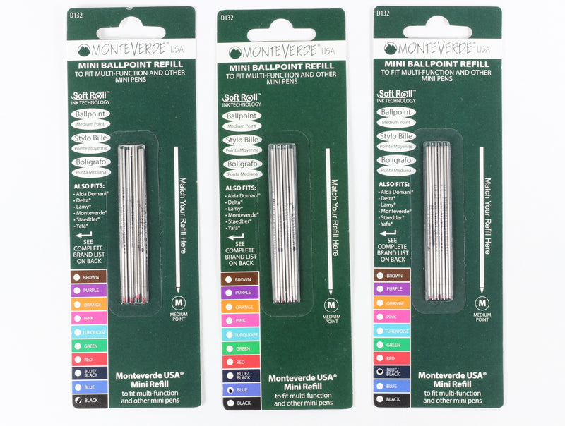 MONTEVERDE Soft Roll Mini D1 Ballpoint Refill (M) Black