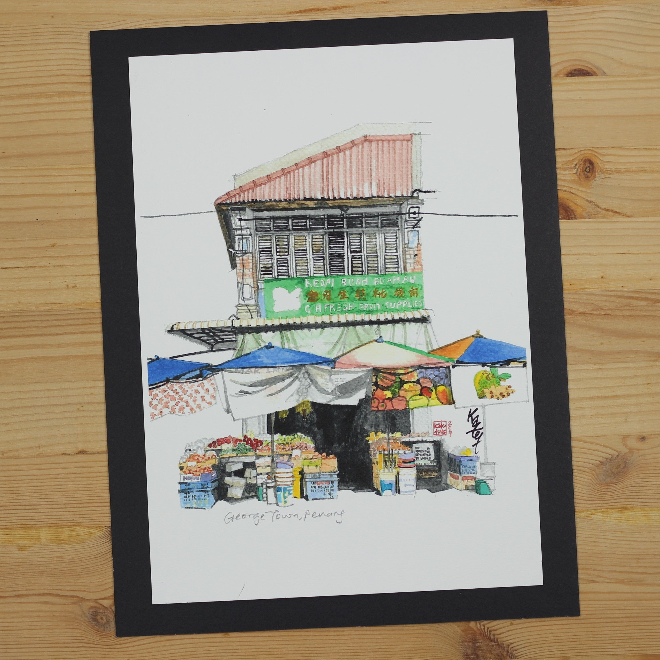 LORONGANDLANE A4 Print Shop Selling Fruits