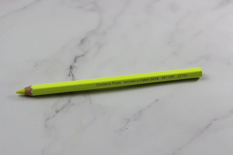 CARAN D'ACHE Color Pencils Color Block Maxi Pencils Fluo Yellow