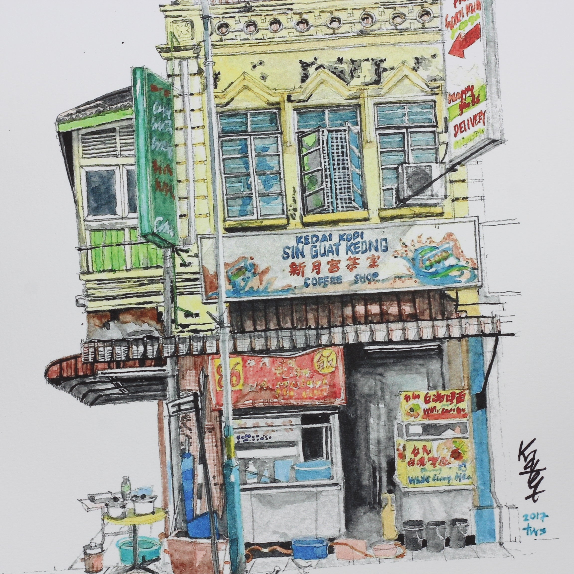 LORONGANDLANE A4 Print Shop Selling Hawker Food II