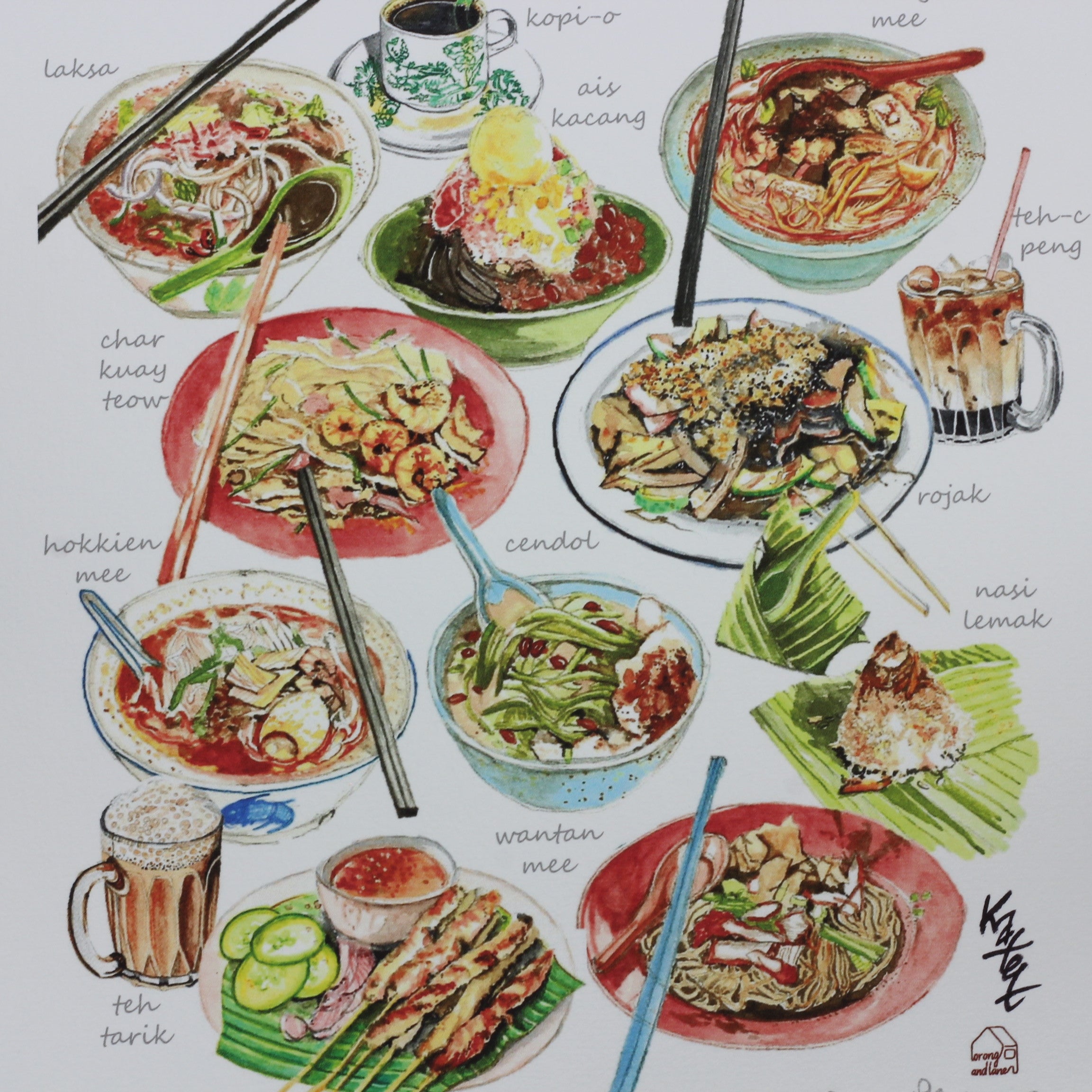 LORONGANDLANE A4 Print Foodie