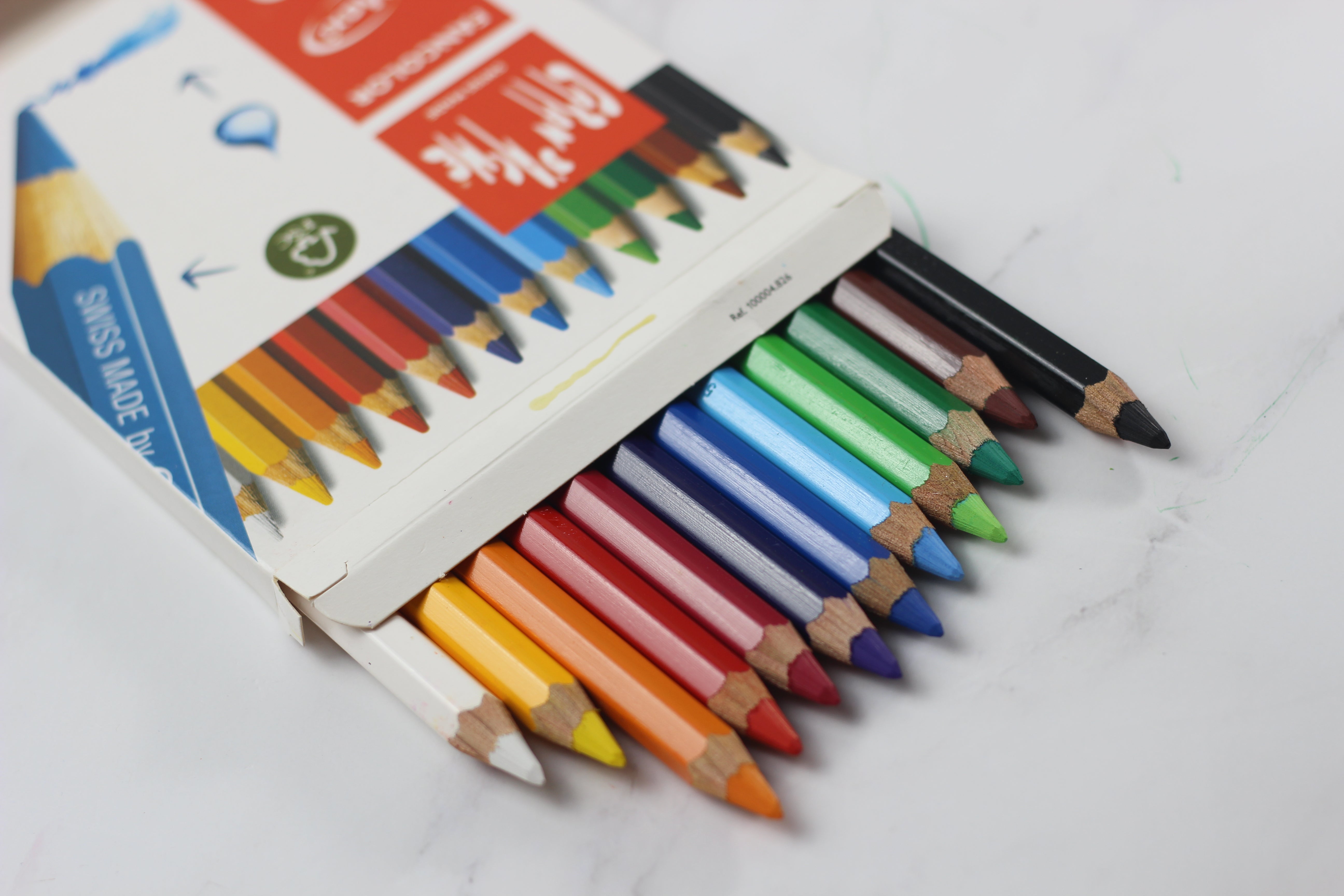 CARAN D'ACHE Fancolor Maxi 12 Color Pencils Cardboard Box