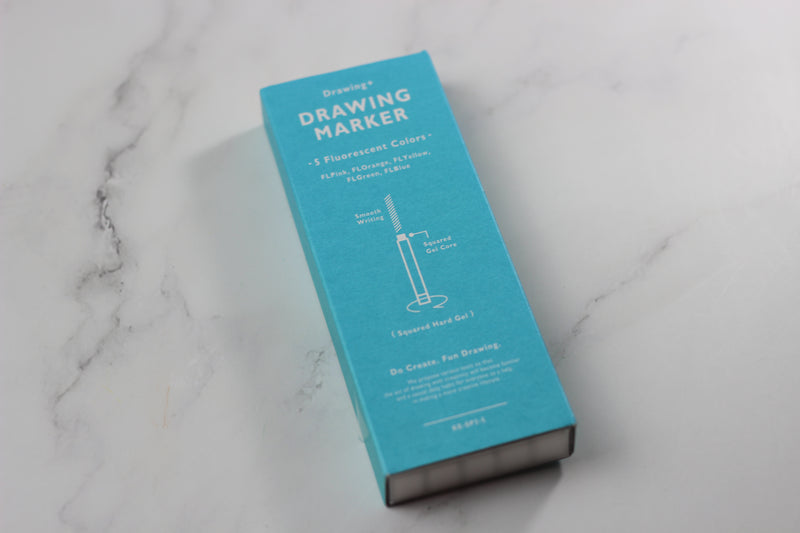 KOKUYO Drawing Marker 5 Fluorescent Colors