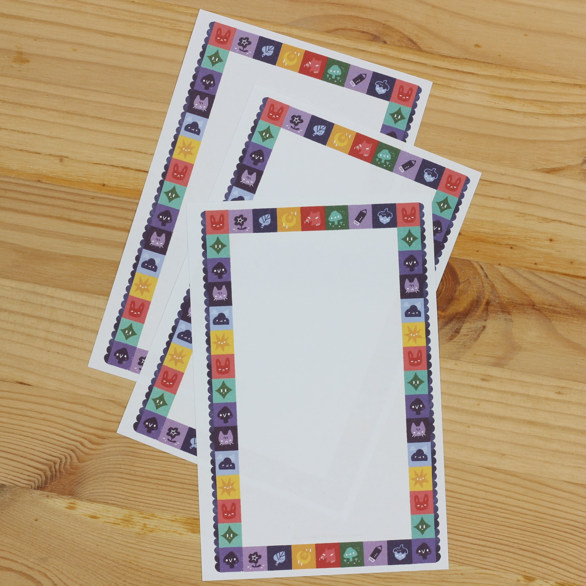 AZREENCHAN Memo Pad Happy Team