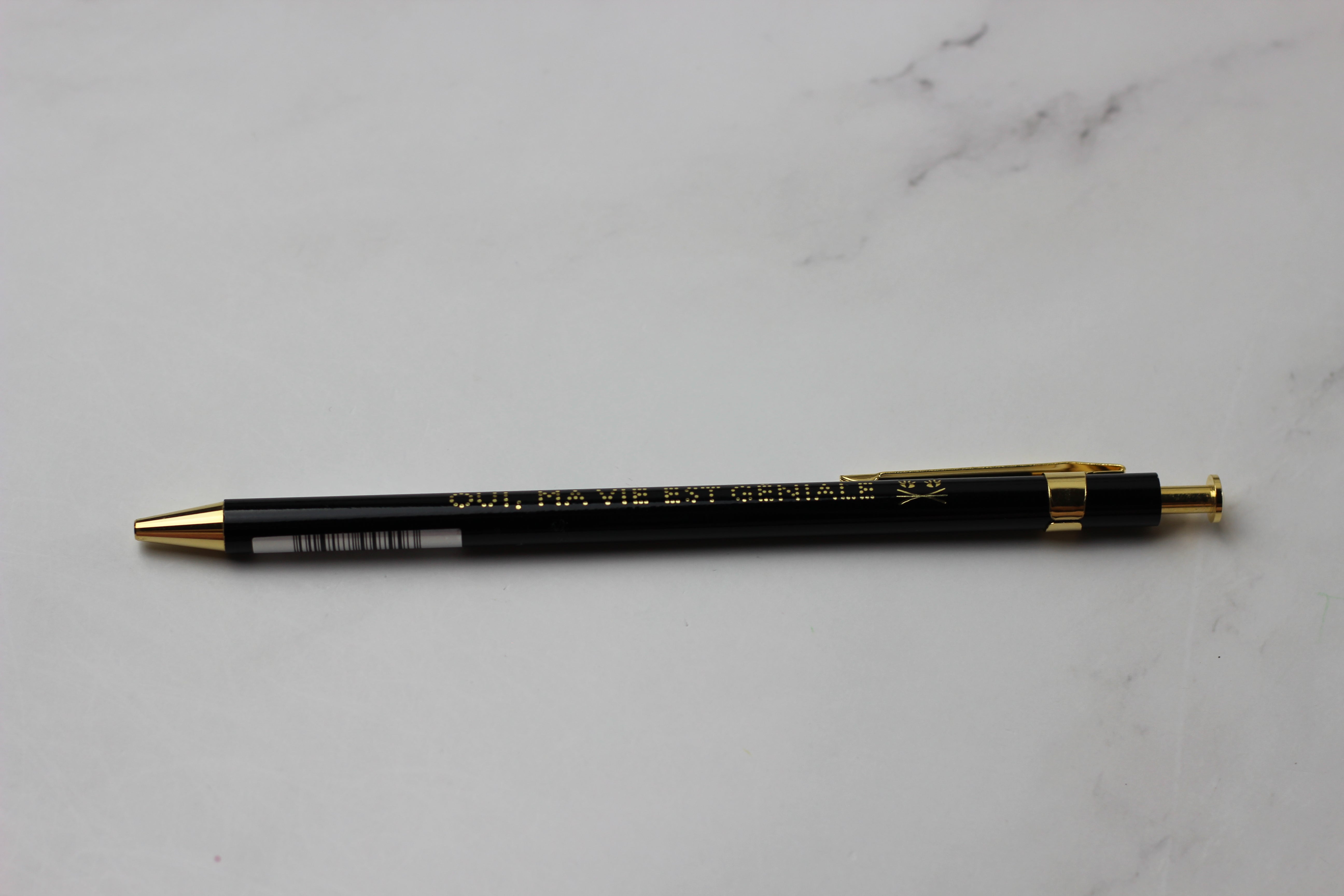 MK Ballpoint Pen Drawing Heart Black