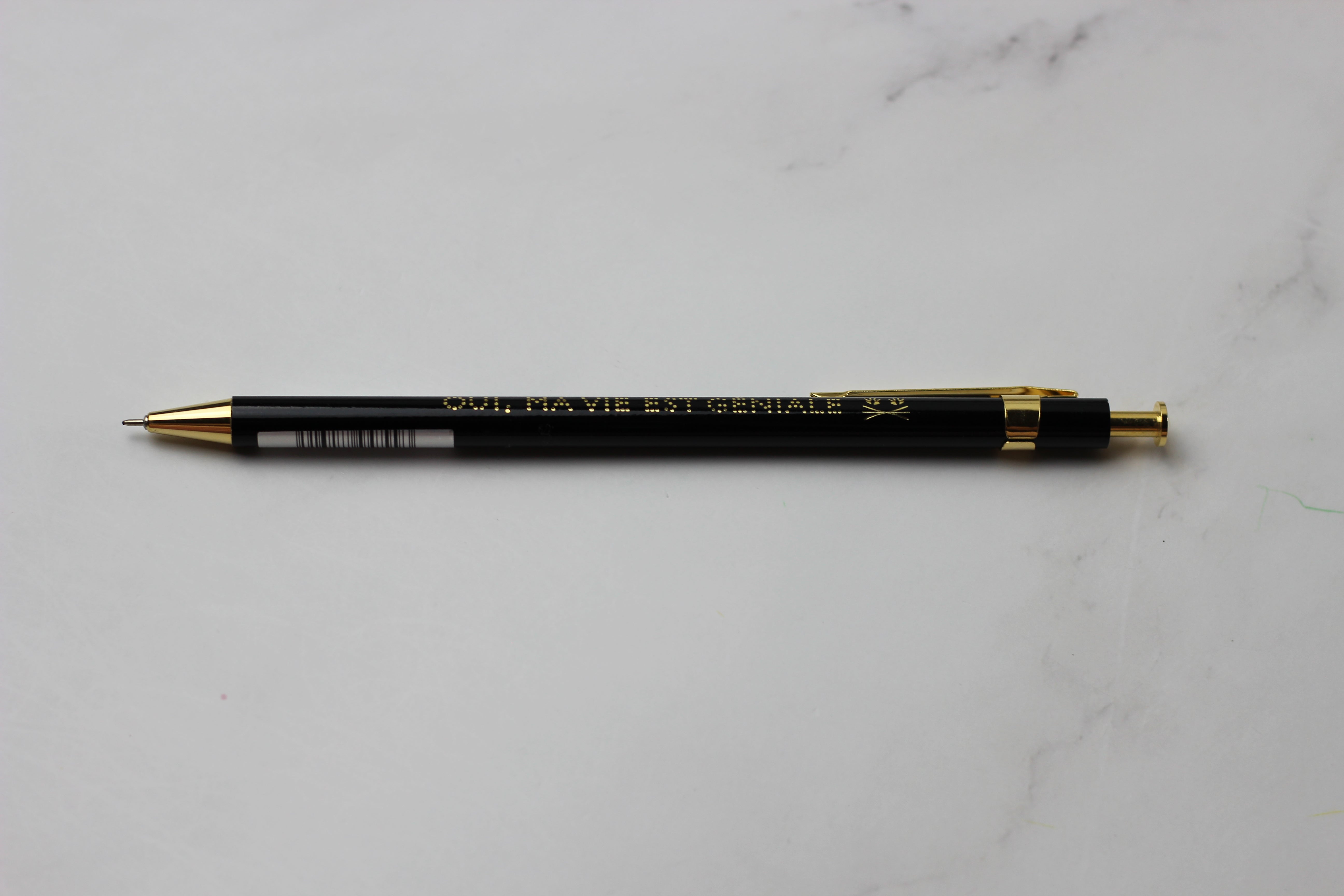 MK Ballpoint Pen Drawing Heart Black