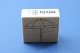 MICIA Wooden Rubber Stamp Beach Umbrella