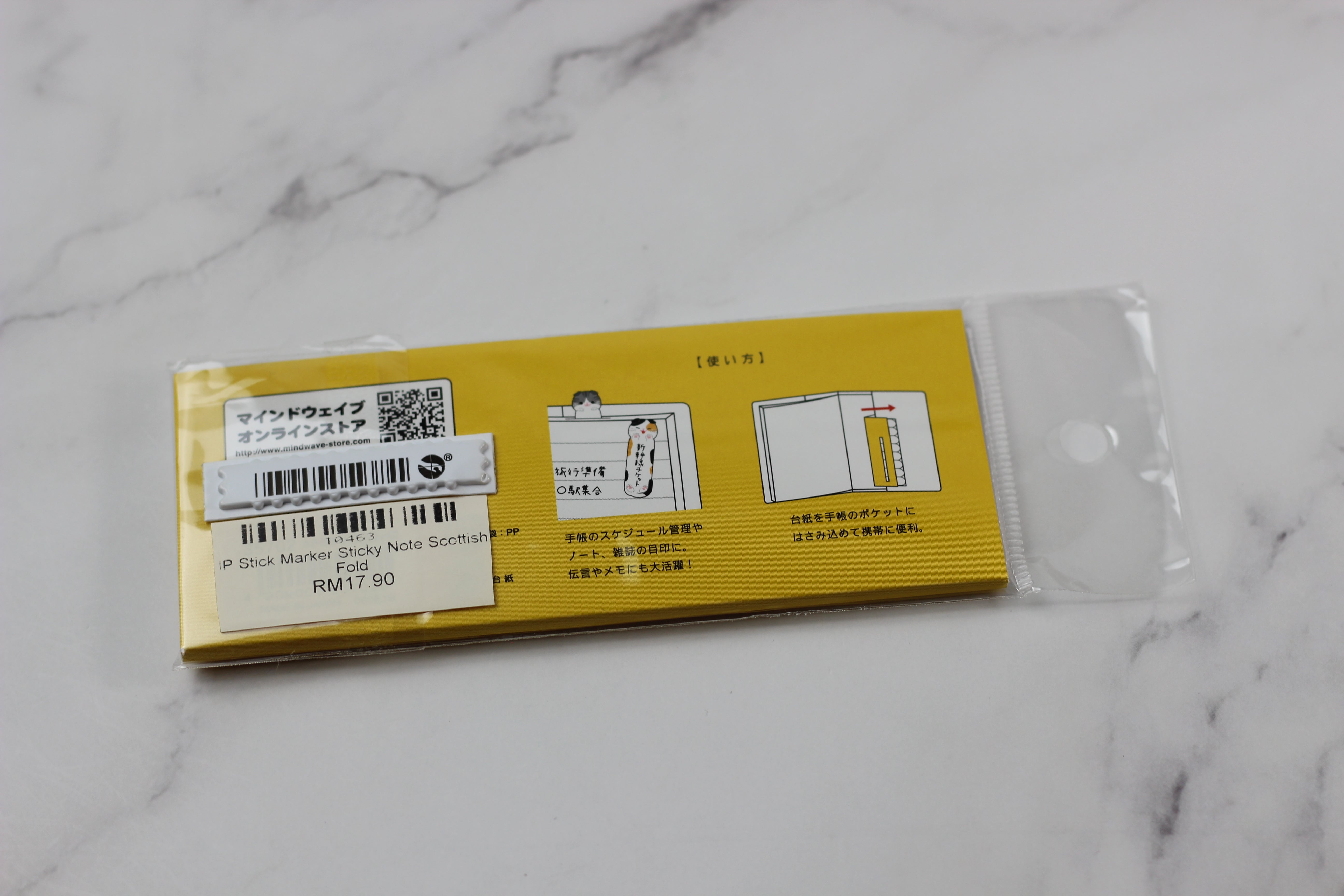 JP Stick Marker Sticky Note Scottish Fold