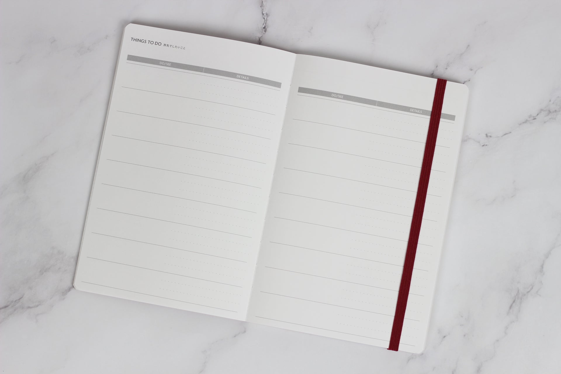 MK Travel Journal Red