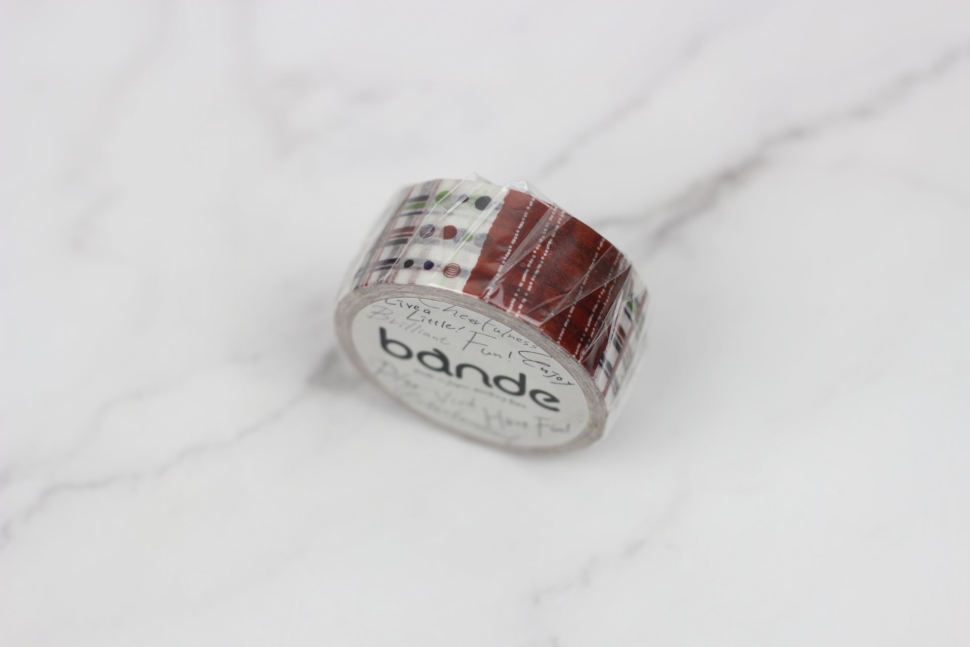 BDA033 Japonみずたま格子 赤 Washi Tape