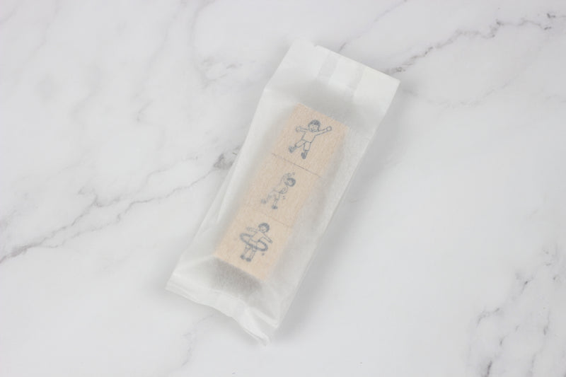 EVAKAKU Rubber Stamp Set/3pc - Want To Exercise