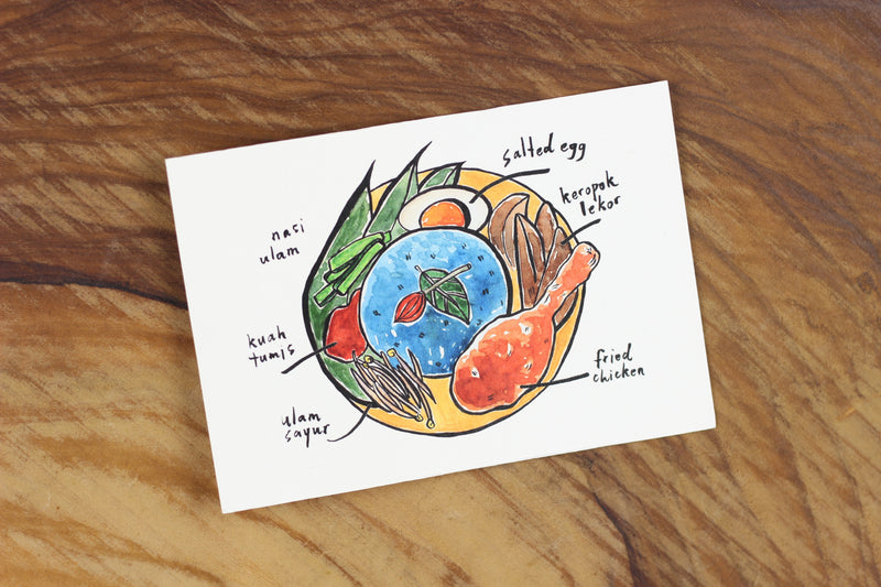 Nasi Kerabu Postcard