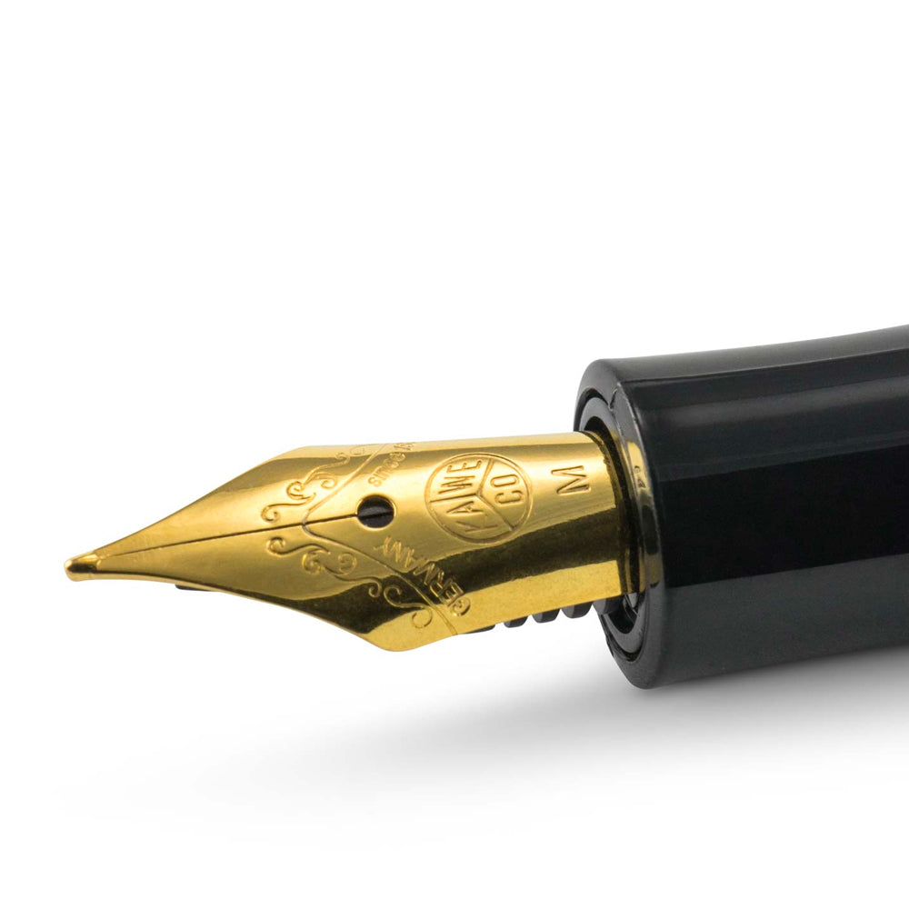 KAWECO Classic Sport Guilloche 1935 Fountain Pen Black Fine