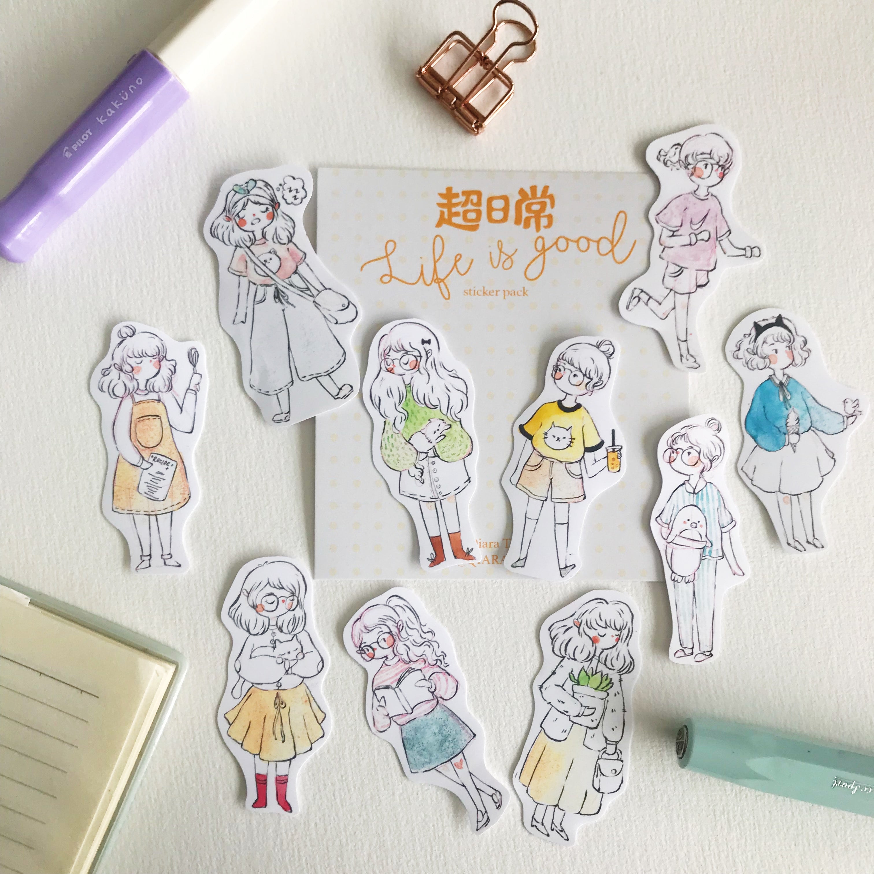 QIARA TEOR Sticker Pack Life is Good