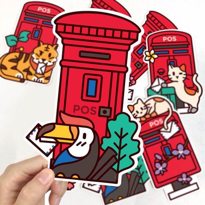 LOKA MADE Malaysia Shaped Postcard Hornbill with Care