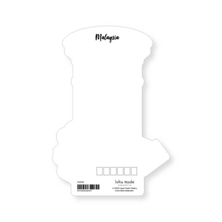 LOKA MADE Malaysia Shaped Postcard Hornbill with Care