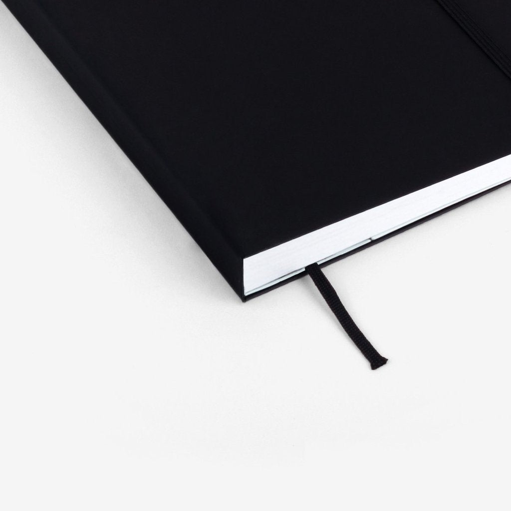 MOSSERY 2021 Hardcover Planner Monthly+Weekly Vertical-Black Hide 034