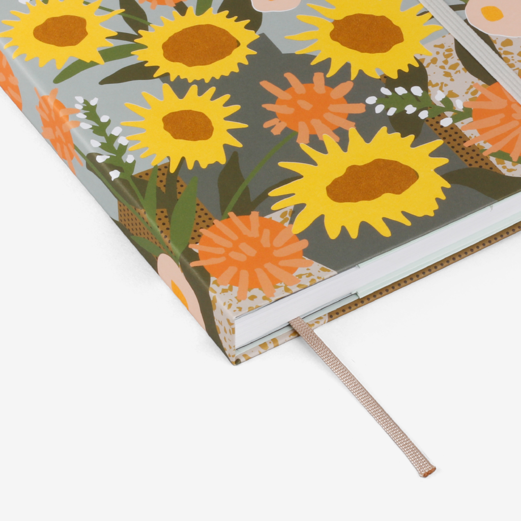 MOSSERY 2021 Hardcover Planner Monthly+Weekly Vertical-Sunflowers 063