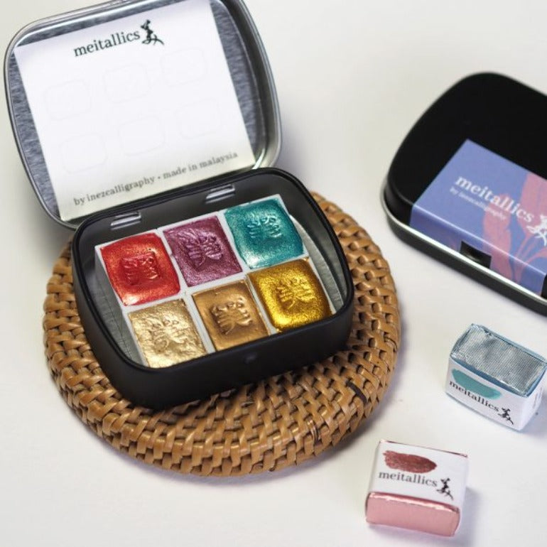 KLIGRAPHY Watercolor Half Pan Meitallics Dusk Set