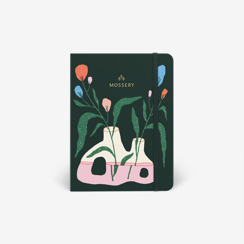 MOSSERY 2021 Hardcover Planner Monthly+Weekly Vertical-Flower Piece 077