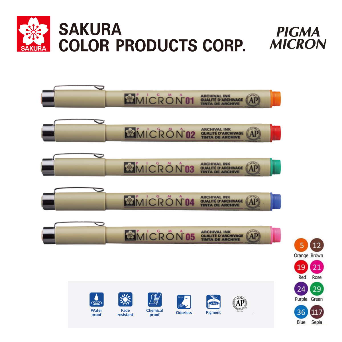 SAKURA Pigma Micron Pen Colour