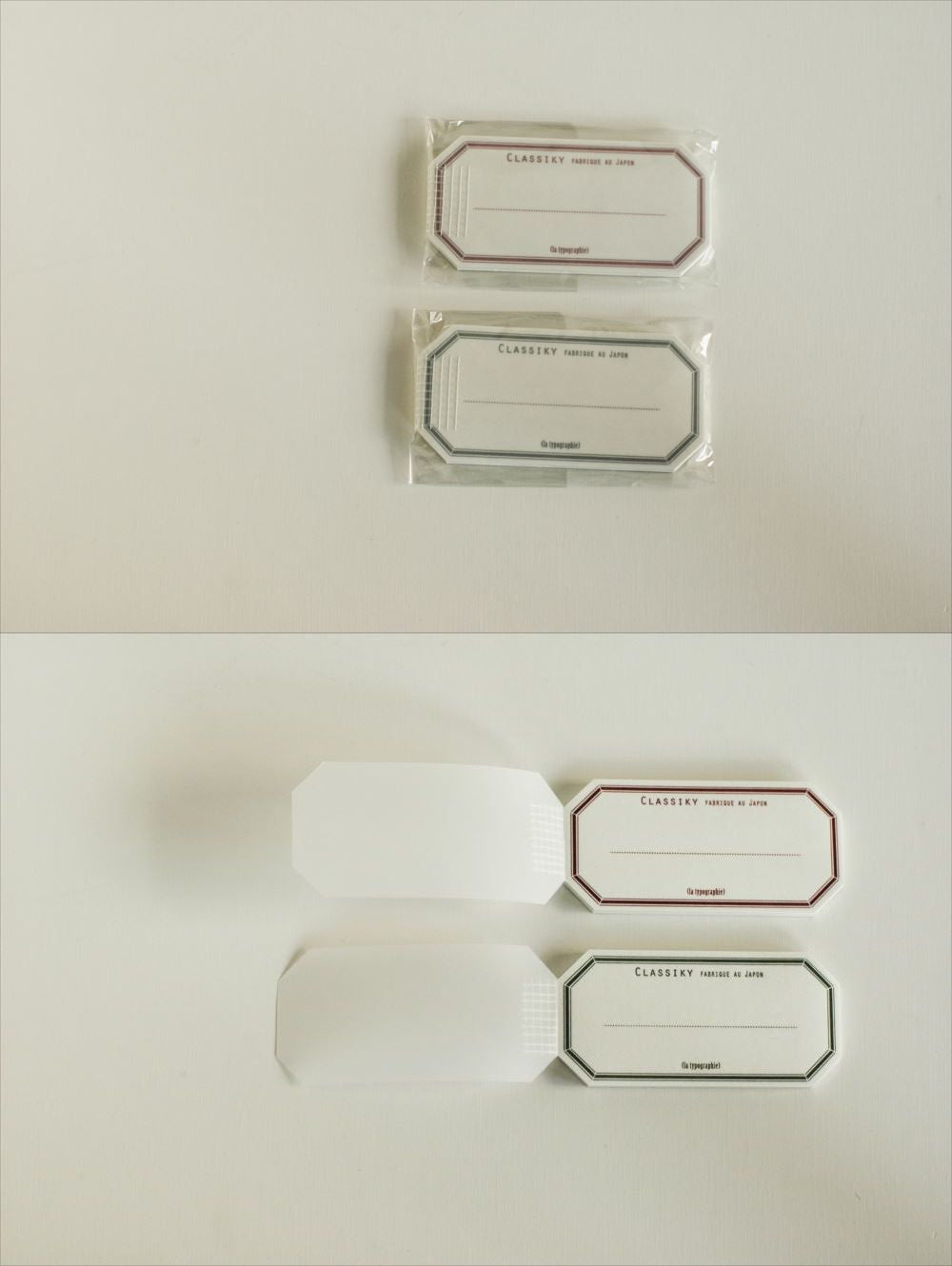 CLASSIKY Letterpress Water Adhesive Label Book Red