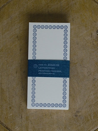 CLASSIKY Letterpress Memo Card Dark Blue