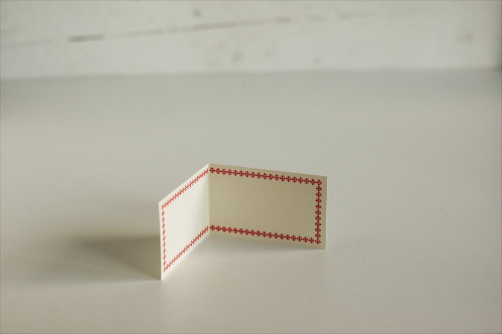 CLASSIKY Letterpress Folded Memo Card Red