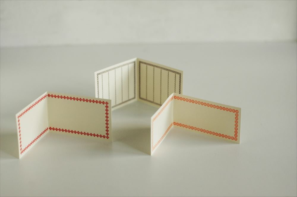 CLASSIKY Letterpress Folded Memo Card Red