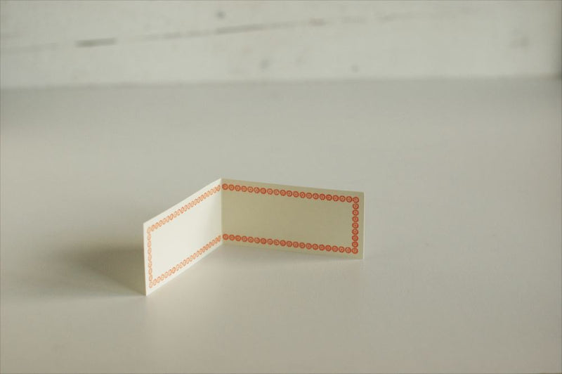 CLASSIKY Letterpress Folded Memo Card Orange