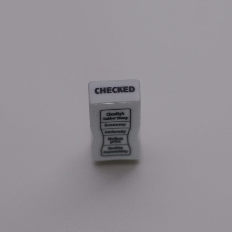CLASSIKY Porcelain Stamp Checked