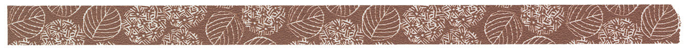 CLASSIKY Hydrangea Masking Tape Mocha Brown