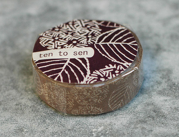 CLASSIKY Hydrangea Masking Tape Mocha Brown