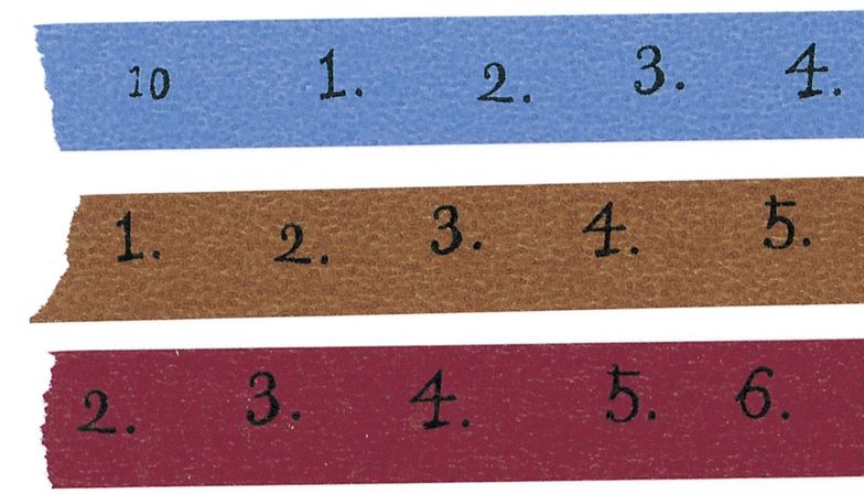 CLASSIKY Number Masking Tape 3 Colors Set
