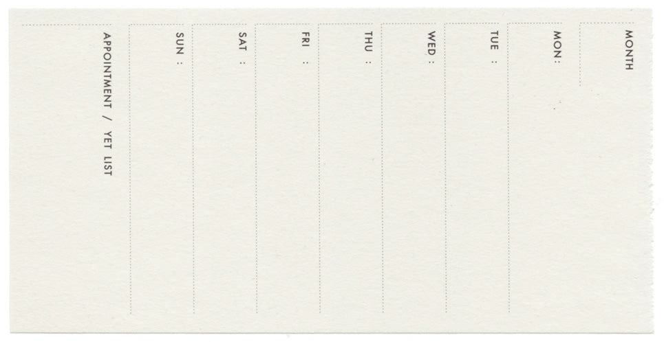 CLASSIKY Weekly Pad / 75 Sheets