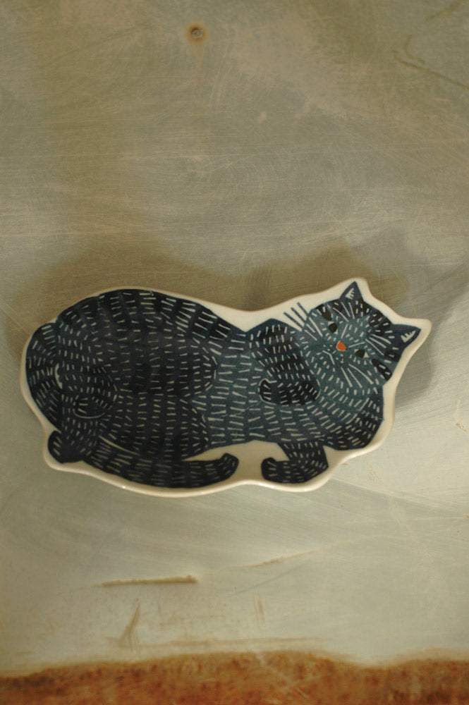 CLASSIKY Kata Kata Dish L Blue Cat