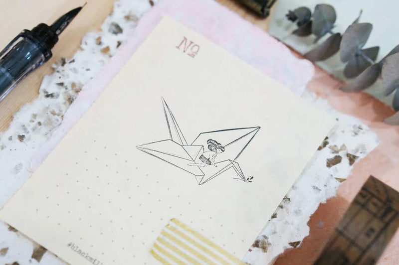 BLACK MILK PROJECT Rubber Stamp - Paper Crane