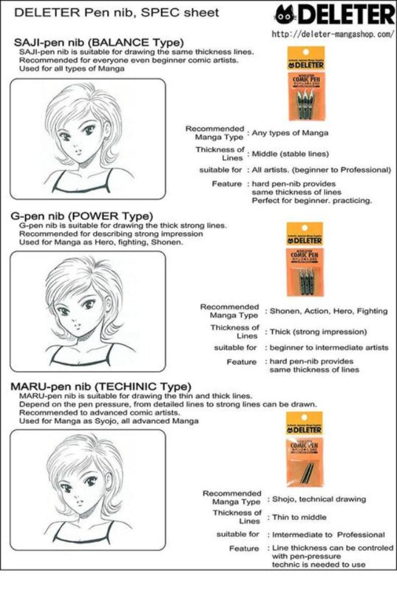 DELETER  Comic Pen Tip