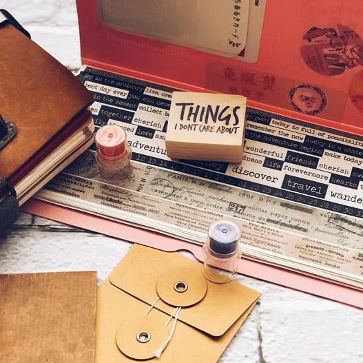 Thing I Dont Care About Rubber Stamp