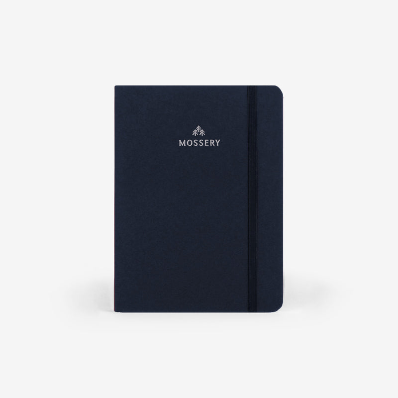MOSSERY 2022 Hardcover Monthly Planner Plain Navy