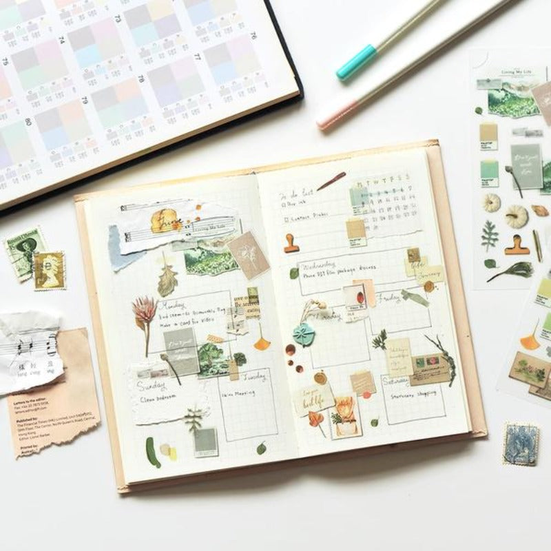 MU Craft Print-On Sticker Leaves & Notes 138